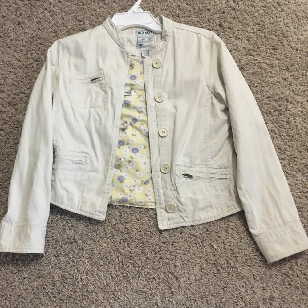 White Old Navy Utility Jacket